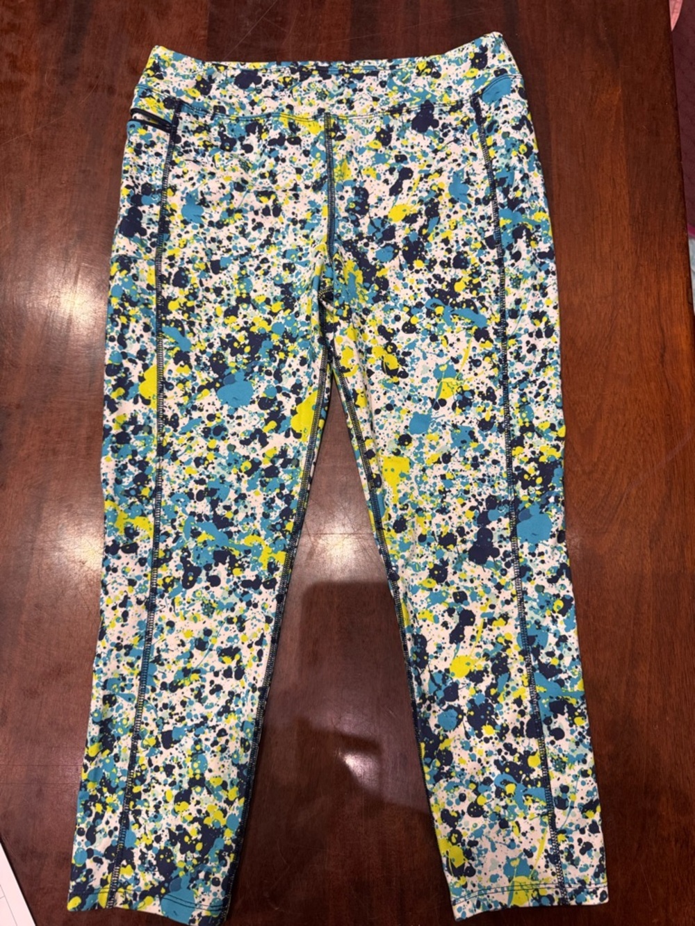bcg Kids Splash-Print Leggings - Blue/Yellow/White